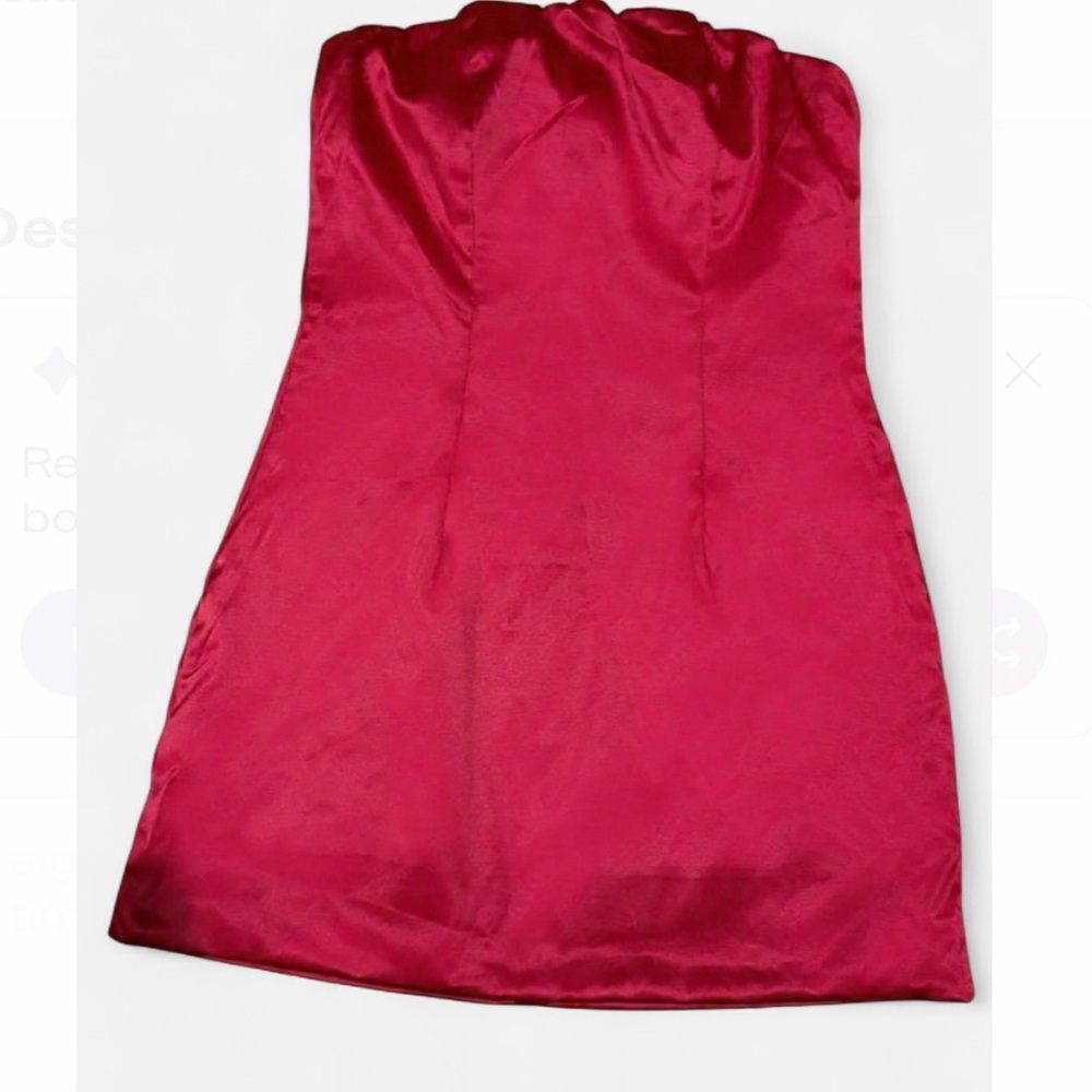 Elegant Red Strapless Dress